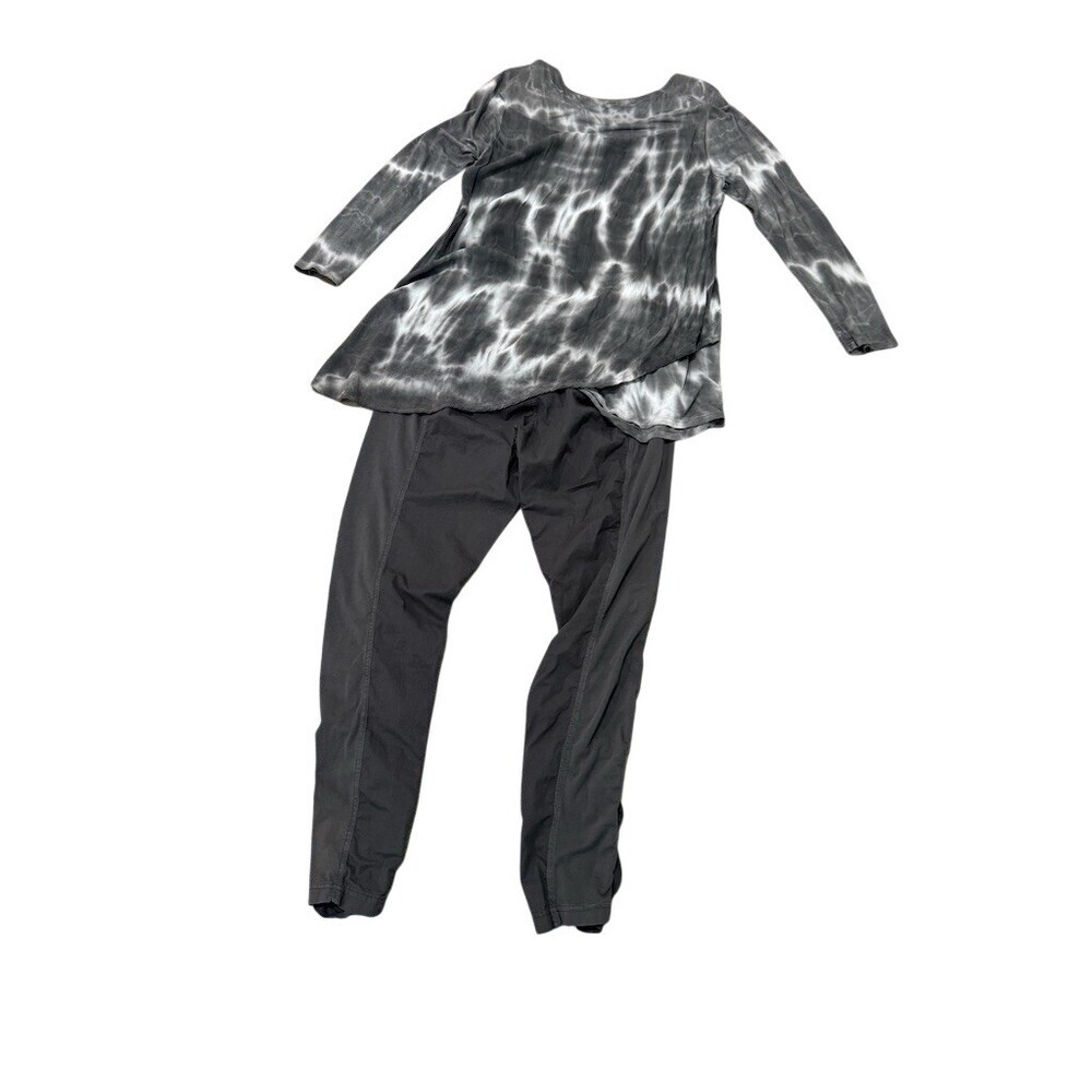 Wearables 2-Piece Outfit Set Womens M Olive Green Tie-Dye Tunic Top & Pants - Picture 3 of 6